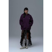Saw Urbanity Loneliness Is A Choice Oversize Sweatshirt Kadın Mor