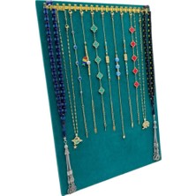 Sezgin Kutu ve Aksesuar Dikey Bileklik Tesbih ve Zincirlik Standı Yeşil