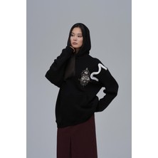 Saw Urbanity Nothing To Lose Oversize Sweatshirt Kadın Siyah