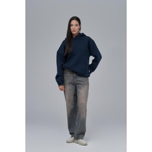 Saw Urbanity Saw Club Oversize Sweatshirt Kadın Indigo