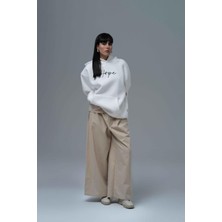 Saw Urbanity Hope Oversize Sweatshirt Kadın Ekru