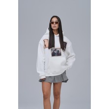 Saw Urbanity Layers Of Awakening Oversize Sweatshirt Kadın Ekru