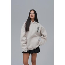 Saw Urbanity Van Gogh Threads Oversize Sweatshirt Kadın Stone