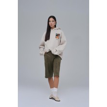 Saw Urbanity Beyond The Frames Oversize Sweatshirt Kadın Stone