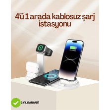 Aksiyon Global 4 Cihazı Aynı Anda Şarj Edebilen Kablosuz Şarj Istasyonu – Çok Yönlü ve Pratik Tasarım - Lisinya