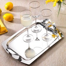 UltraMint Orta Boy Çelik Tepsi, Şık ve Kullanışlı Gümüş Renkli Tasarım