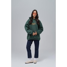 Saw Urbanity Chaplin Oversize Sweatshirt Kadın Yeşil