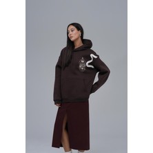 Saw Urbanity Nothing To Lose Oversize Sweatshirt Kadın Kahverengi