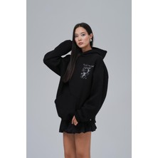 Saw Urbanity Van Gogh Threads Oversize Sweatshirt Kadın Siyah