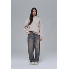 Saw Urbanity Saw Club Oversize Sweatshirt Kadın Stone