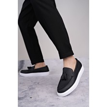 Zapatos SLW153 Bloom Bağcıksız Püsküllü Cilt Erkek Günlük Spor Klasik Ayakkabı Cbt - Siyah