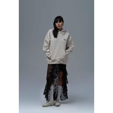 Saw Urbanity Loneliness Is A Choice Oversize Sweatshirt Kadın Stone