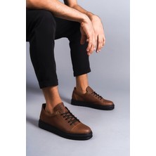 Zapatos SLW152 Cool Bağcıklı Cilt Erkek Günlük Spor Klasik Ayakkabı Cst - Taba