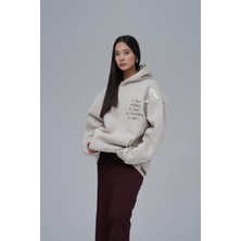 Saw Urbanity Nothing To Lose Oversize Sweatshirt Kadın Stone