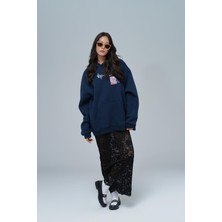 Saw Urbanity Top-Notch Oversize Sweatshirt Kadın Indigo