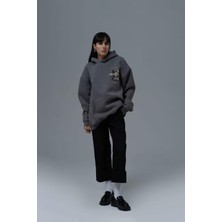 Saw Urbanity Eternal Frame Oversize Sweatshirt Kadın Füme