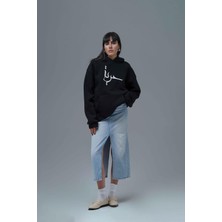 Saw Urbanity Roots & Freedom Oversize Sweatshirt Kadın Siyah
