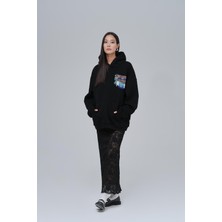 Saw Urbanity Awaken Oversize Sweatshirt Kadın Siyah