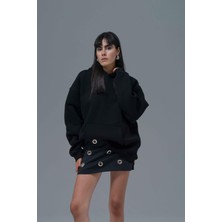 Saw Urbanity The Story Of Layers Oversize Sweatshirt Kadın Siyah