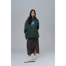 Saw Urbanity Shining Stars Oversize Sweatshirt Kadın Yeşil