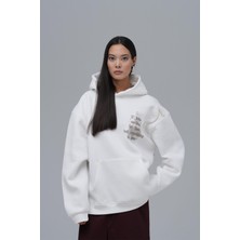 Saw Urbanity Nothing To Lose Oversize Sweatshirt Kadın Ekru