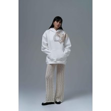 Saw Urbanity Realistic Oversize Sweatshirt Kadın Ekru