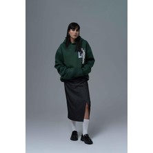 Saw Urbanity Wild Spirit Oversize Sweatshirt Kadın Yeşil