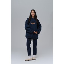 Saw Urbanity Chaplin Oversize Sweatshirt Kadın Indigo