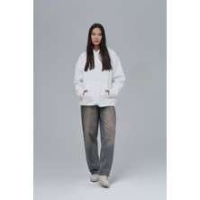 Saw Urbanity Saw Club Oversize Sweatshirt Kadın Ekru