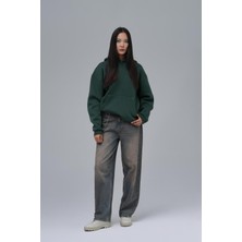 Saw Urbanity Saw Club Oversize Sweatshirt Kadın Yeşil