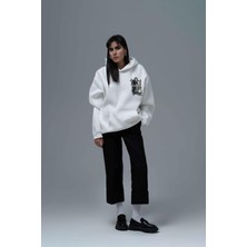 Saw Urbanity Eternal Frame Oversize Sweatshirt Kadın Ekru
