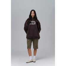 Saw Urbanity Endless Metamorphosis Oversize Sweatshirt Kadın Kahverengi