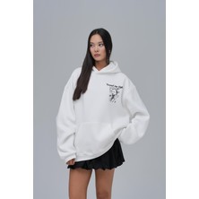 Saw Urbanity Van Gogh Threads Oversize Sweatshirt Kadın Ekru