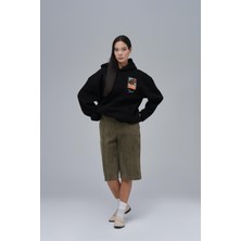 Saw Urbanity Beyond The Frames Oversize Sweatshirt Kadın Siyah