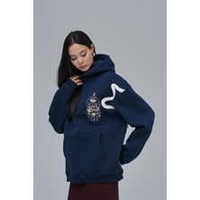 Saw Urbanity Nothing To Lose Oversize Sweatshirt Kadın Indigo
