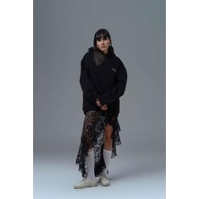 Saw Urbanity Loneliness Is A Choice Oversize Sweatshirt Kadın Siyah