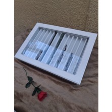 Bengi Ankara Mobilya Hobi Adn 90579 Dekoratif Tesbih Kutu Ahşap Mdf Beyaz Boyalı Cnc Kesim Çift Bölme El Yapım