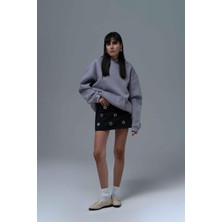 Saw Urbanity The Story Of Layers Oversize Sweatshirt Kadın Füme