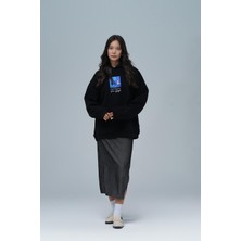 Saw Urbanity Shining Stars Oversize Sweatshirt Kadın Siyah