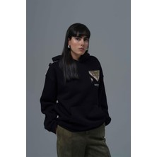 Saw Urbanity Memories Never Die Oversize Sweatshirt Kadın Siyah