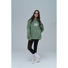 Saw Urbanity Breathe & Live Oversize Sweatshirt Kadın Yeşil
