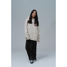 Saw Urbanity Top-Notch Oversize Sweatshirt Kadın Stone