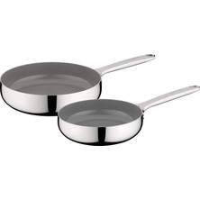 Berghoff Home Belly 2li Yapışmaz Yüzeyli Tava Seti 20-24CM Stellar Çelik