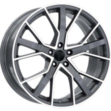 RC 20 Inç 5X112 A5 A6 Uyumlu Gun Metal Elmas Kesim Jant Modeli (4 Adet)