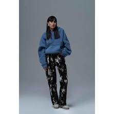 Saw Urbanity Urban Shield Oversize Welsoft Sweatshirt Kadın Mavi