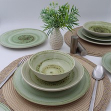 UltraMint Şık 18 Parça Safir Renkli Yemek Takımı, Zarif ve Dayanıklı Tasarım