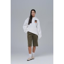 Saw Urbanity Beyond The Frames Oversize Sweatshirt Kadın Ekru