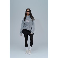 Saw Urbanity Breathe & Live Oversize Sweatshirt Kadın Füme