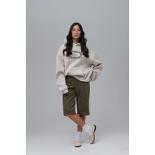 Saw Urbanity Endless Metamorphosis Oversize Sweatshirt Kadın Stone