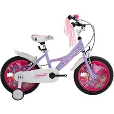 Bisan Kds 2100 Kız Çocuk Bisikleti 26CM 16 Jant Mor Sarı Pembe
